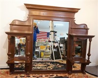 Carved Mahogany Etagere' Top Circa 1890