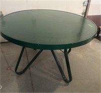 Large outdoor patio table with wood top