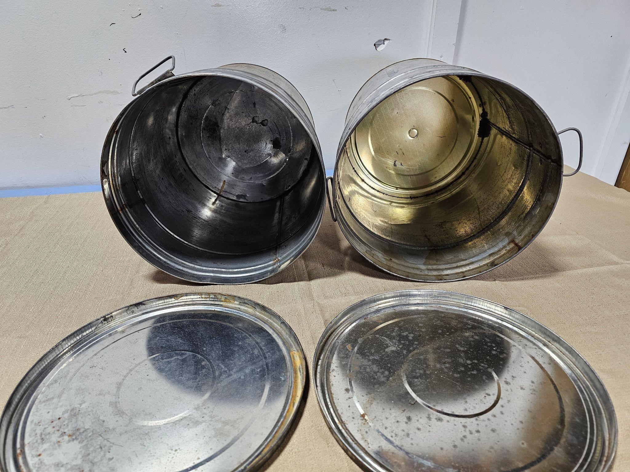 old tin cans found in attic - film?seed?chips?