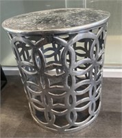 Metal and mosaic table