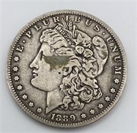 Morgan silver dollar 1889