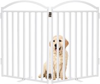 $70  Malier Dog Gate  32'H 2 Panels  White Metal