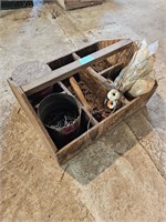 Wood Crate w/ Fencing Tools