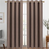 Diraysid Cappuccino Grommet Blackout Curtains for