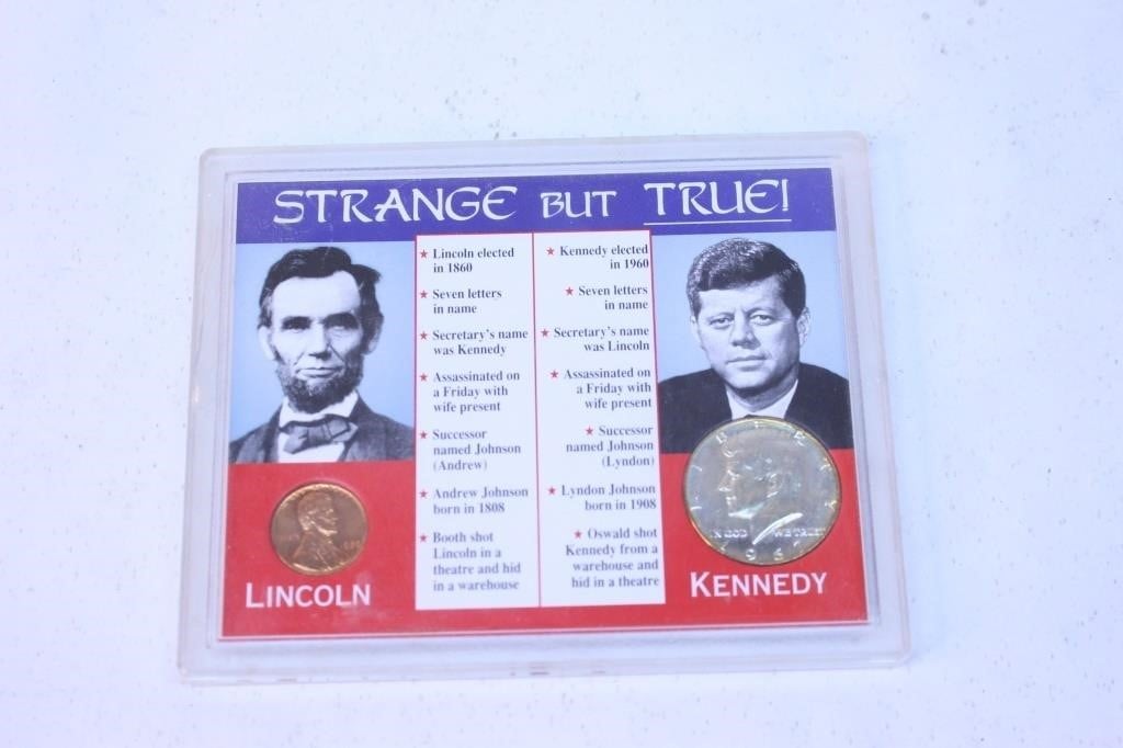 Strange But True Lincoln & Kennedy Coin Set