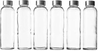 Epica 18-Oz. Glass Water Bottles with Lids, Juice