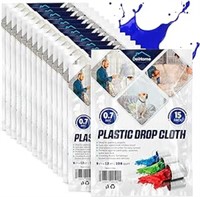 DeiHome Plastic Paint Drop Cloth 9x12 feet - 15-Pa