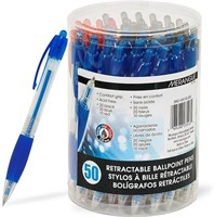 Merangue Retractable Comfort Grip Ballpoint Pens,