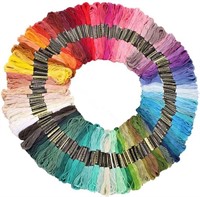 Embroidery Floss 100 Skeins,Rainbow Color Cross St