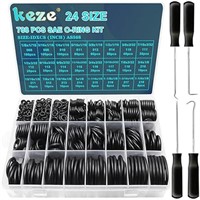 KEZE 788 PCS SAE O Ring Kit,24 Size USA Standard N