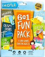 Hoyle 6 in 1 Fun Pack Kids Playing Cards Games Go