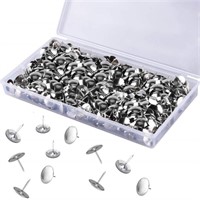 600 Pieces Steel Thumb Tacks, Flat Metal Push Pins