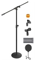 Steady Heavy Microphone Stand, Round Base Mic Floo