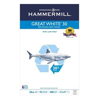 Hammermill Printer Paper, Great White 30% Recycled