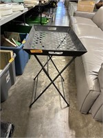 FOLDING HANDLED METAL SERVING TRAY TABLE