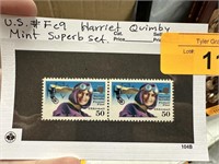 FC9 HARRIET QUIMBY MINT SEPERB SET STAMP PAIR