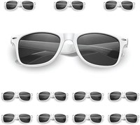 White Sunglasses Bulk Wedding Party Pack of 12