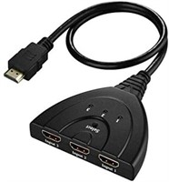 HDMI Switch,Gold Plated 3-Port HDMI Switcher | HDM