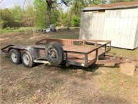 16 ft x 7 ft Tandem axle Trailer-bill of sale only