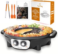 $120  2 in 1 Electric Hot Pot and BBQ Grill