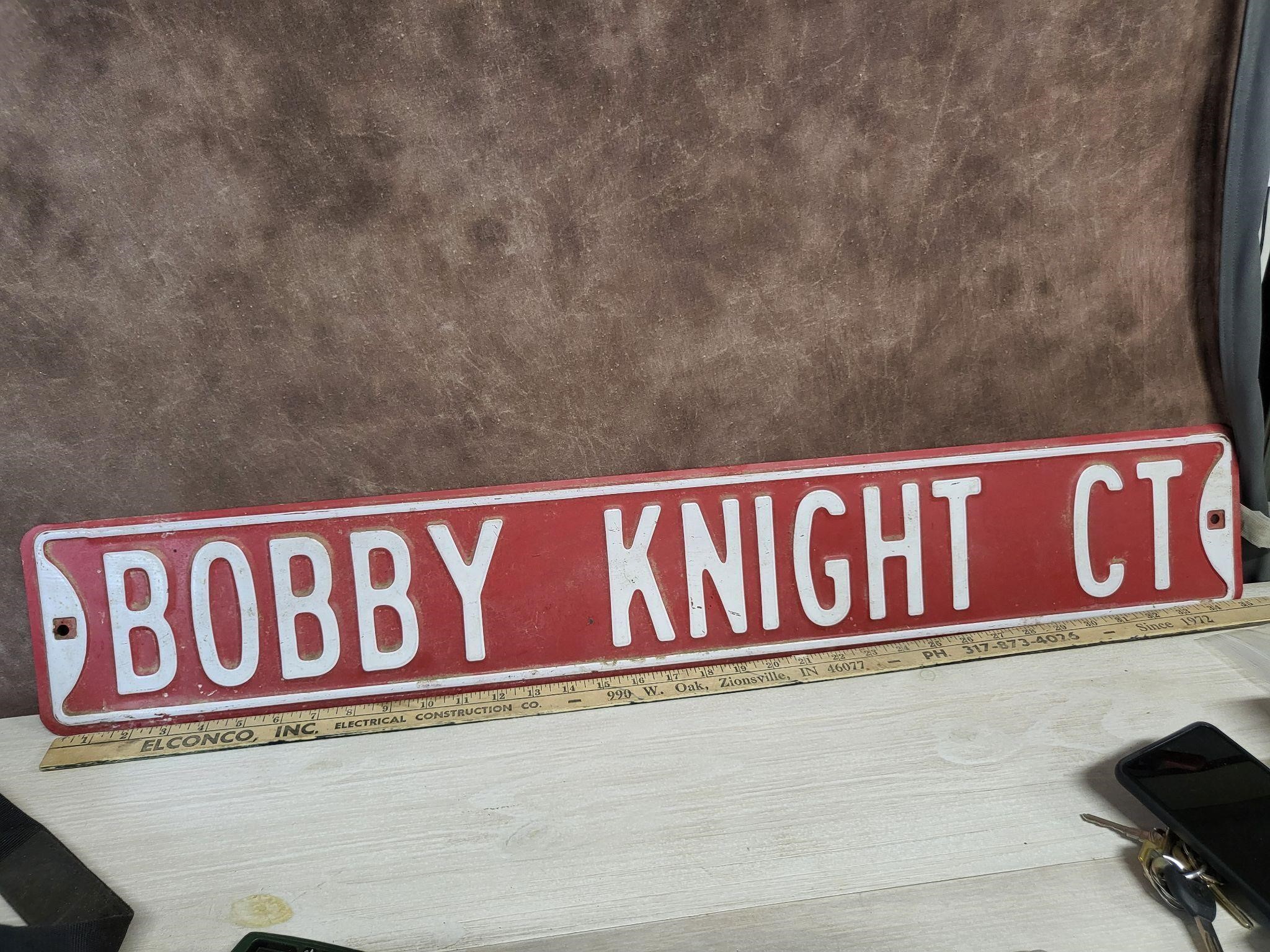 Awesome Bobby Knight Street Sign
