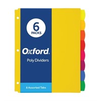 Oxford Plastic Binder Dividers for 3 Ring Binder,