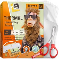 Thermal Laminating Pouches, Matte Finish, 2.6 x 3.