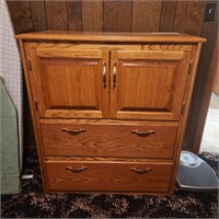 Oak cabinet 37X14X42.