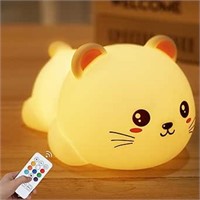 Kitty Night Lights for Children, 7 Colour Silicone