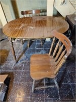 Wood Kitchen table with Four Chairs