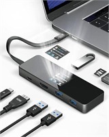 DOCKCASE 7 in 1 Visual Smart USB C Hub (Integrated