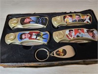 Box of Collectible Elvis Pocket knives