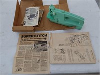 Vtg Super Stitch Portable Sewing Machine