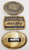 (P) Belt Buckles - White, Murphy and Lister