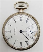 (YZ) Waltham 17 Jewel Pocket Watch (2" diameter)