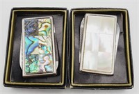 (YZ) Mother of Pearl and Abalone Clip-on Pocket