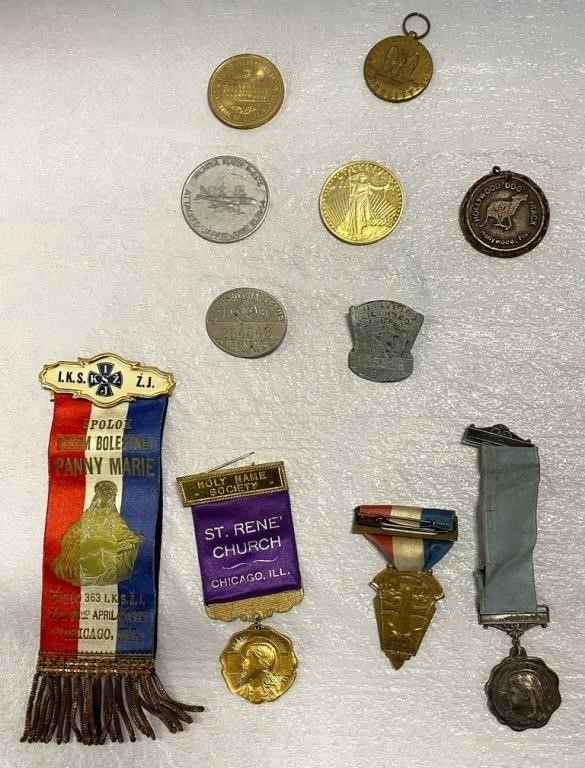 Vintage Medals Tokens & Pins