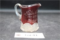 1914 Ruby Cut To Clear Cup Rochester PA