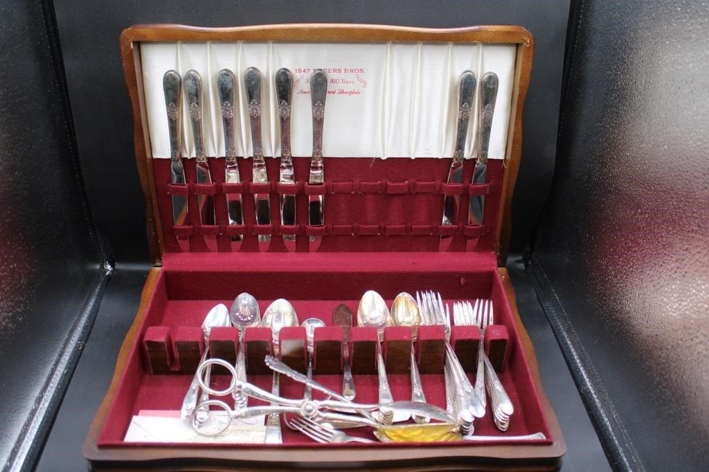 Sterling Flatware Set, Clocks, Mid-Century, Collectibles