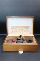 Smokers Box With Assorted Pipes
