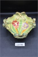 Decorative Ceramic Flower/Bow Print Bowl