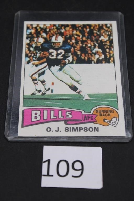 1975 O.J Simpson Bills AFC Running Back Playing