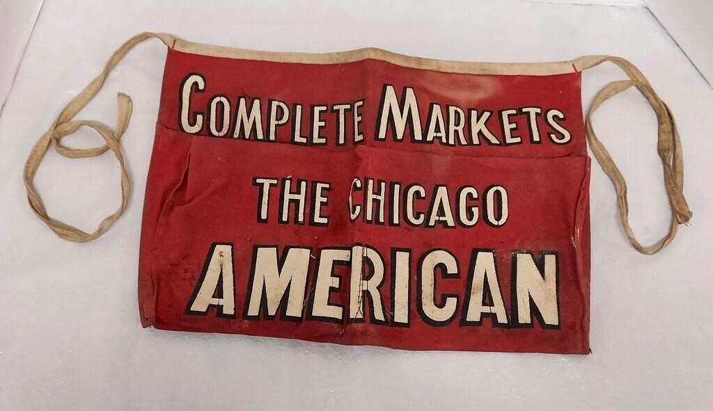Vintage Chicago American Newspaper Paperboy Apron