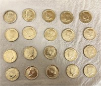 Twenty Kennedy Half Dollars