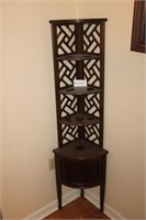 5 Tier Corner Shelf With Cabinet