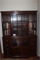 Beautiful Mahogany Book Case With Pull Out Desk