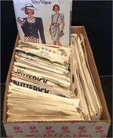 BOX OF VINTAGE SEWING PATTERNS