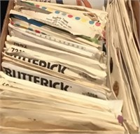 BOX OF VINTAGE SEWING PATTERNS