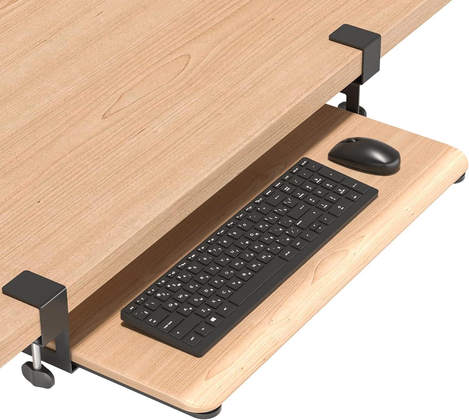 $51  BONTEC Keyboard Tray  25.6x11.8  Light Wood