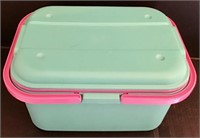 GREEN PINK CONTAINER WITH NEW SEWING PINS